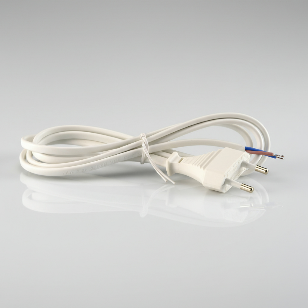Netzstecker mit Stromkabel 2-polig 0,75mm²