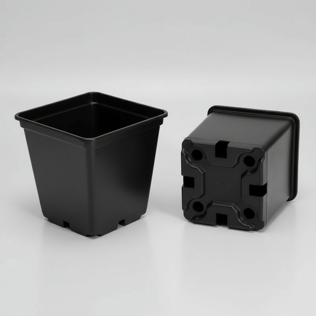 Topf eckig  0,25 Liter 7x7x8cm