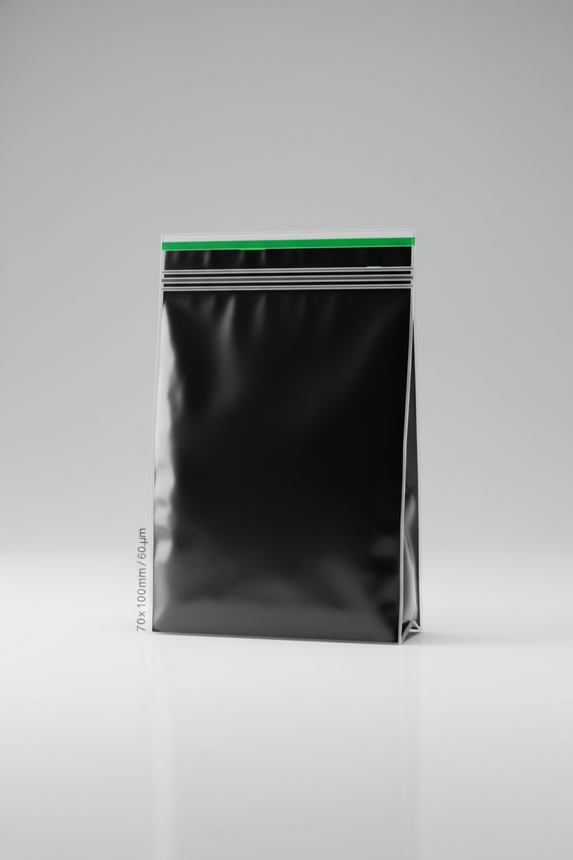 Druckverschlussbeutel /Tütchen, 60 µm, 70x100 VE100,GREEN LINE VE 100