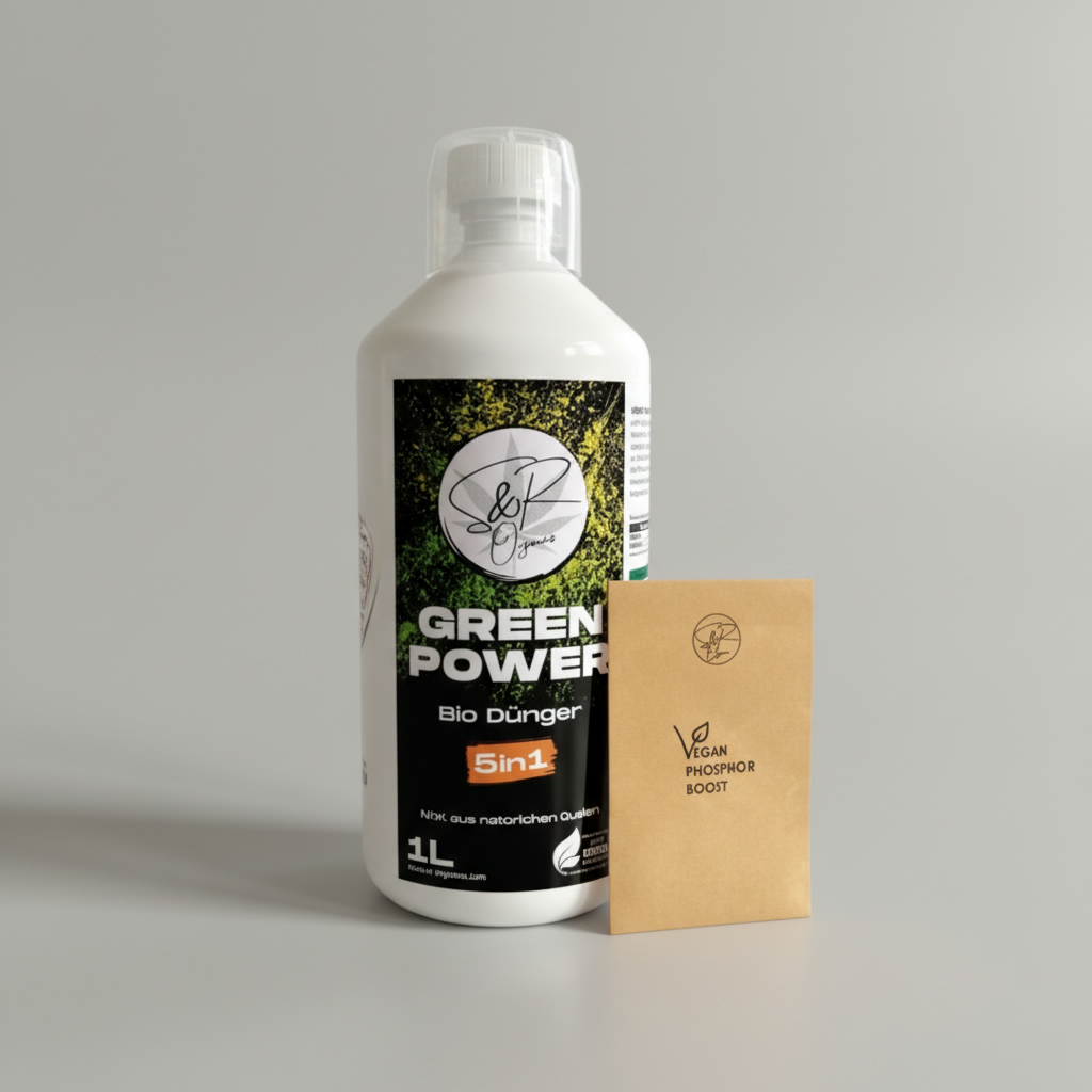S&R Organics Green Power 5 in1 Bio Dünger 1L  Veganer Flüssigdünger für Wachstum & Blüte