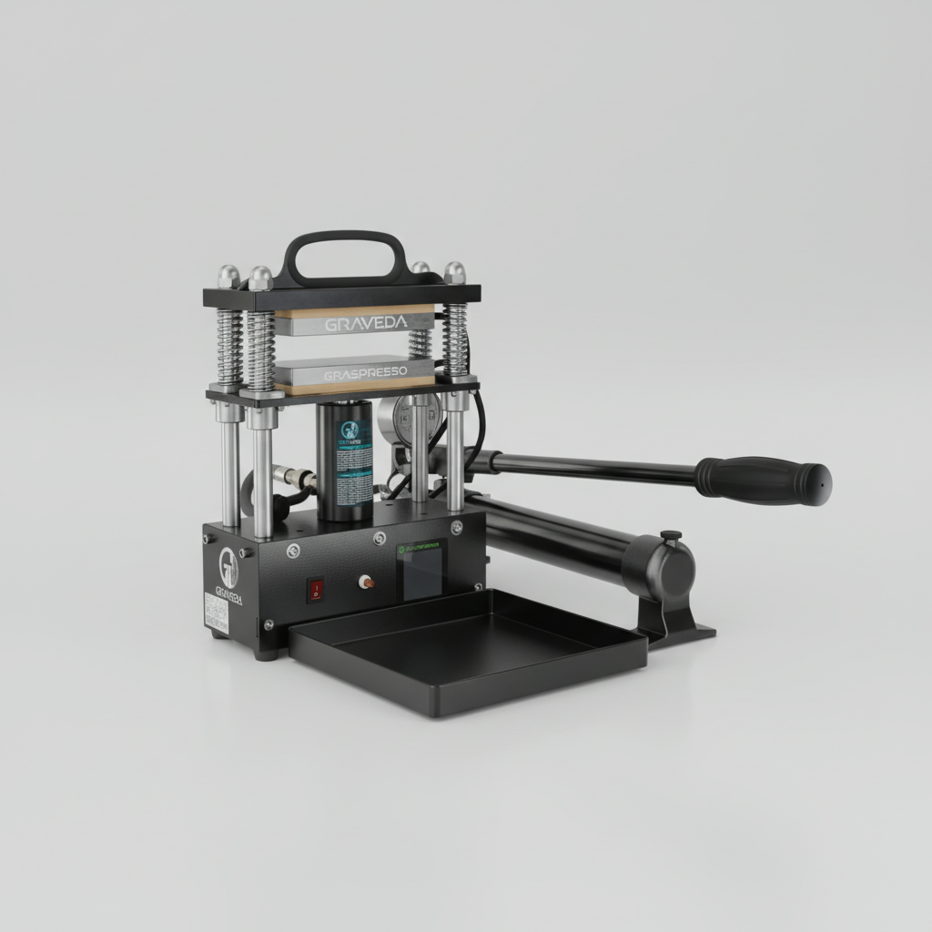 Graspresso EPIC - 20T Rosin Press mit 20 Tonnen Hydraulik Zylinder und Druckanzeige, XL Platten